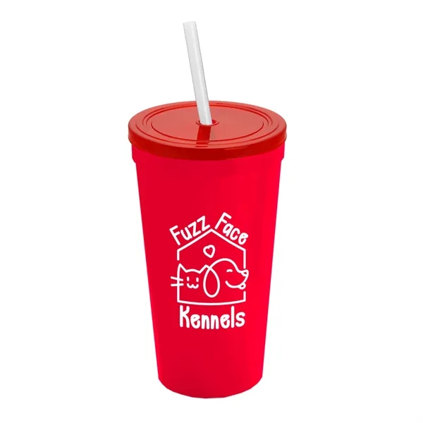 24 Oz. Stadium Cup With Straw And Lid... from ASI 40480 Koozie Group