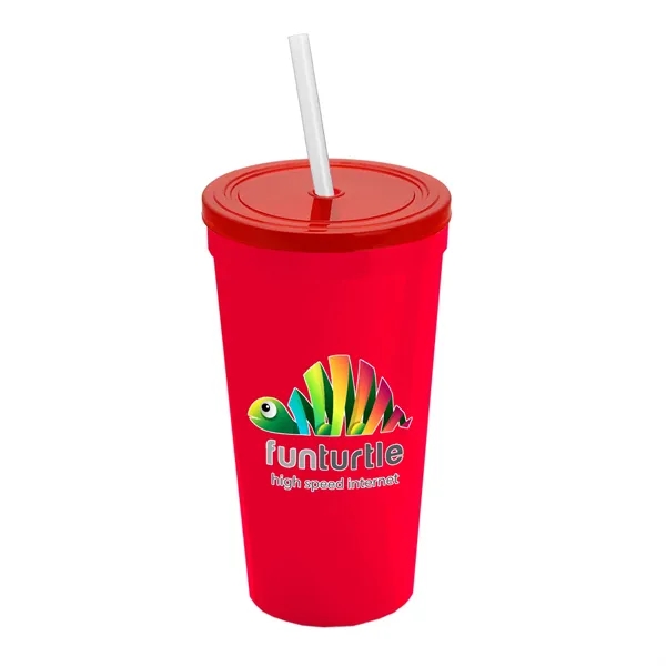 24 Oz. Stadium Cup With Straw And Lid... from ASI 40480 Koozie Group