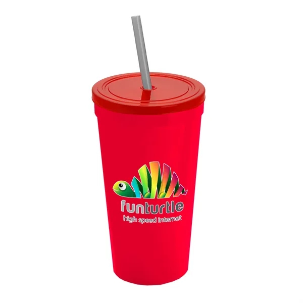 24 Oz. Stadium Cup With Straw And Lid... from ASI 40480 Koozie Group