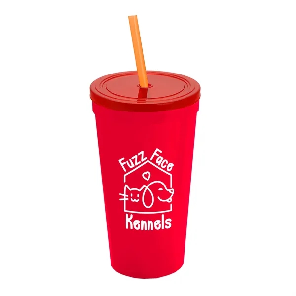24 Oz. Stadium Cup With Straw And Lid... from ASI 40480 Koozie Group