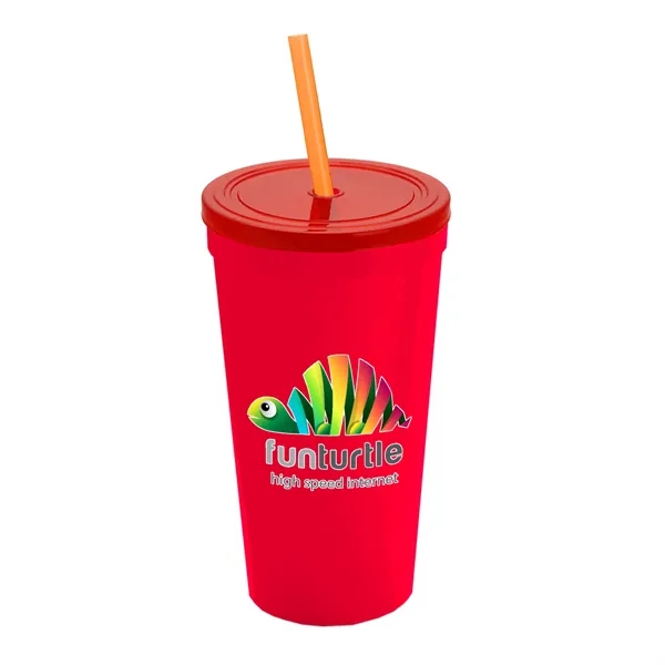 24 Oz. Stadium Cup With Straw And Lid... from ASI 40480 Koozie Group