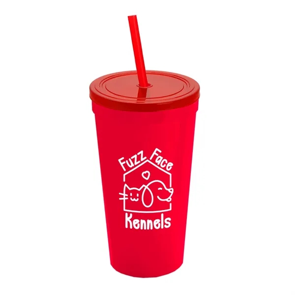 24 Oz. Stadium Cup With Straw And Lid... from ASI 40480 Koozie Group