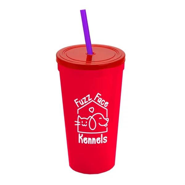 24 Oz. Stadium Cup With Straw And Lid... from ASI 40480 Koozie Group