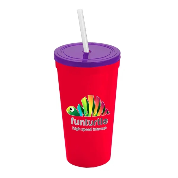 24 Oz. Stadium Cup With Straw And Lid... from ASI 40480 Koozie Group