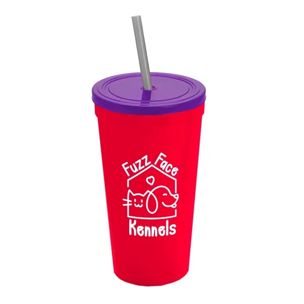 24 Oz. Stadium Cup With Straw And Lid... from ASI 40480 Koozie Group