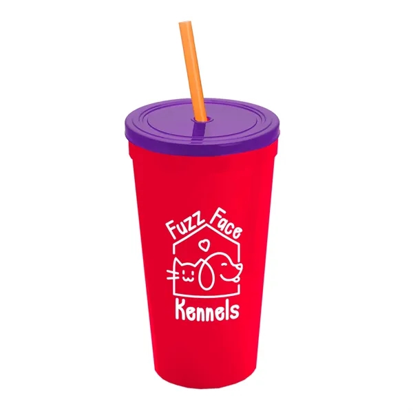 24 Oz. Stadium Cup With Straw And Lid... from ASI 40480 Koozie Group