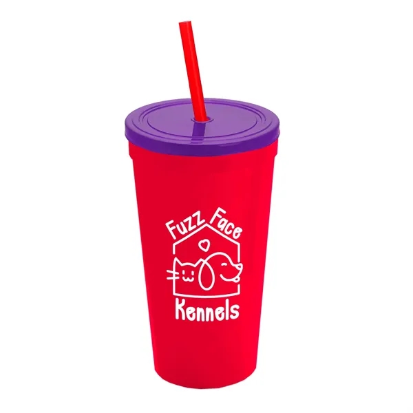 24 Oz. Stadium Cup With Straw And Lid... from ASI 40480 Koozie Group