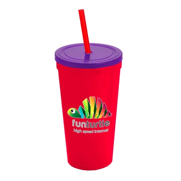 24 Oz. Stadium Cup With Straw And Lid... from ASI 40480 Koozie Group