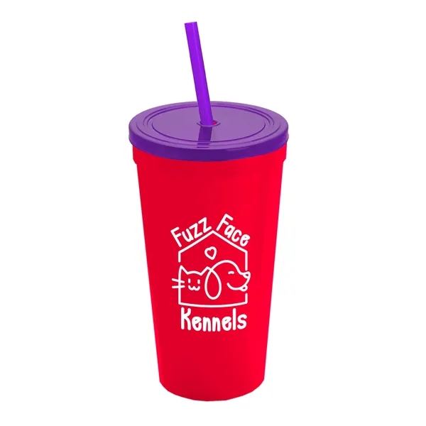 24 Oz. Stadium Cup With Straw And Lid... from ASI 40480 Koozie Group