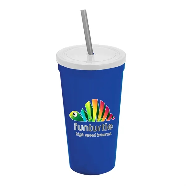 24 Oz. Stadium Cup With Straw And Lid... from ASI 40480 Koozie Group