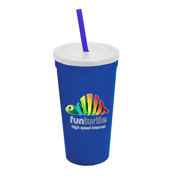 24 Oz. Stadium Cup With Straw And Lid... from ASI 40480 Koozie Group