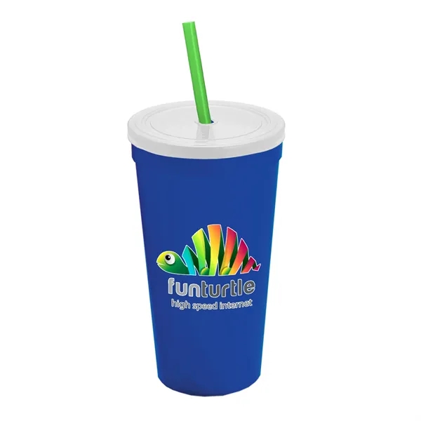24 Oz. Stadium Cup With Straw And Lid... from ASI 40480 Koozie Group