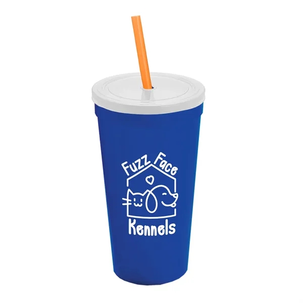 24 Oz. Stadium Cup With Straw And Lid... from ASI 40480 Koozie Group