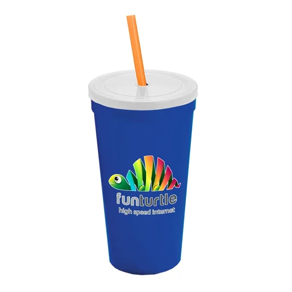24 Oz. Stadium Cup With Straw And Lid... from ASI 40480 Koozie Group