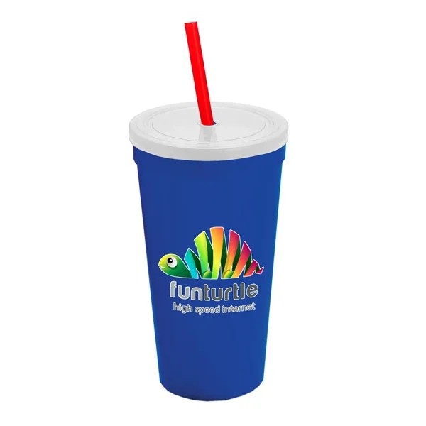 24 Oz. Stadium Cup With Straw And Lid... from ASI 40480 Koozie Group
