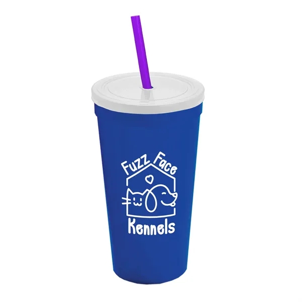 24 Oz. Stadium Cup With Straw And Lid... from ASI 40480 Koozie Group