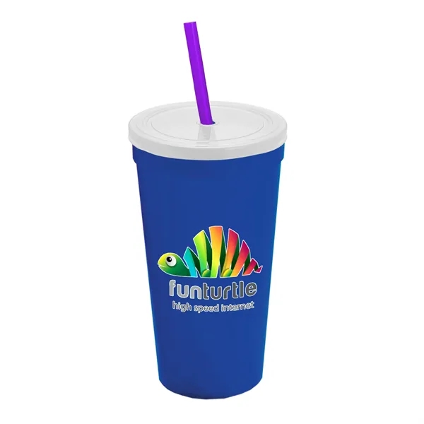 24 Oz. Stadium Cup With Straw And Lid... from ASI 40480 Koozie Group