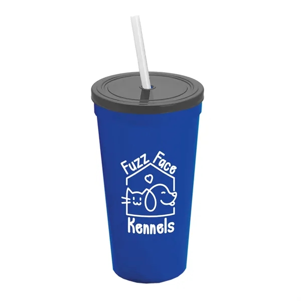 24 Oz. Stadium Cup With Straw And Lid... from ASI 40480 Koozie Group