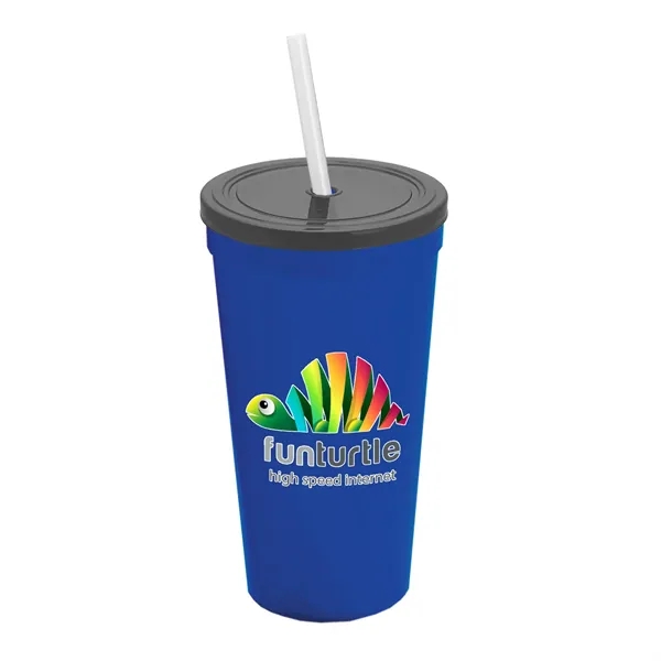 24 Oz. Stadium Cup With Straw And Lid... from ASI 40480 Koozie Group