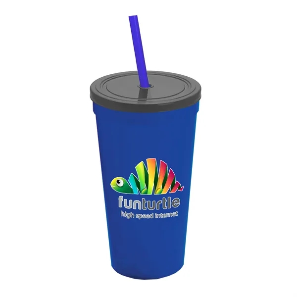 24 Oz. Stadium Cup With Straw And Lid... from ASI 40480 Koozie Group