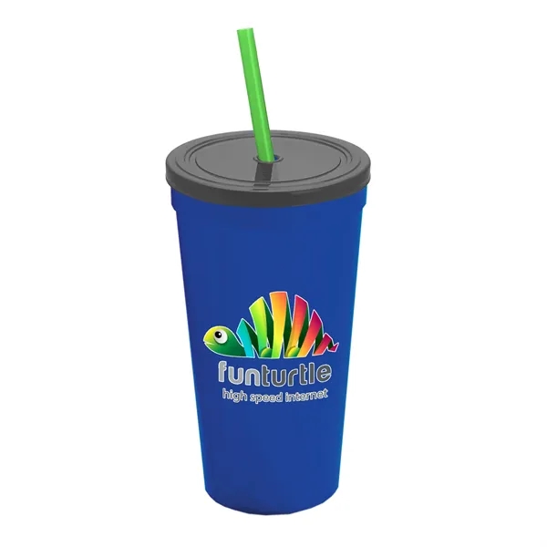 24 Oz. Stadium Cup With Straw And Lid... from ASI 40480 Koozie Group