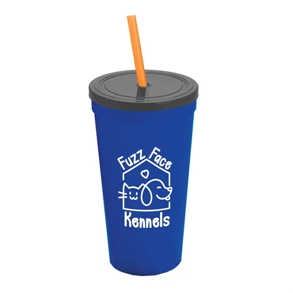 24 Oz. Stadium Cup With Straw And Lid... from ASI 40480 Koozie Group