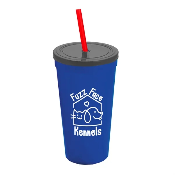 24 Oz. Stadium Cup With Straw And Lid... from ASI 40480 Koozie Group