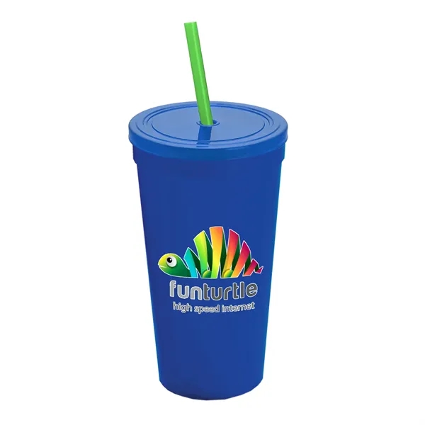 24 Oz. Stadium Cup With Straw And Lid... from ASI 40480 Koozie Group