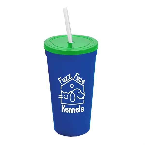 24 Oz. Stadium Cup With Straw And Lid... from ASI 40480 Koozie Group