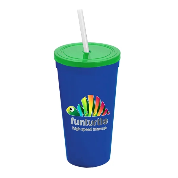 24 Oz. Stadium Cup With Straw And Lid... from ASI 40480 Koozie Group