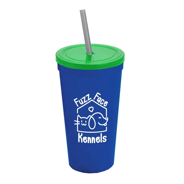 24 Oz. Stadium Cup With Straw And Lid... from ASI 40480 Koozie Group