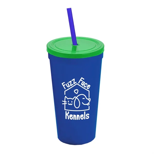 24 Oz. Stadium Cup With Straw And Lid... from ASI 40480 Koozie Group