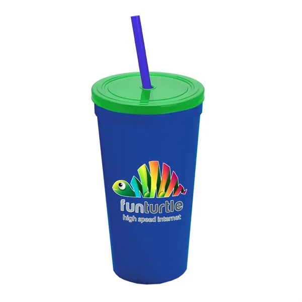 24 Oz. Stadium Cup With Straw And Lid... from ASI 40480 Koozie Group