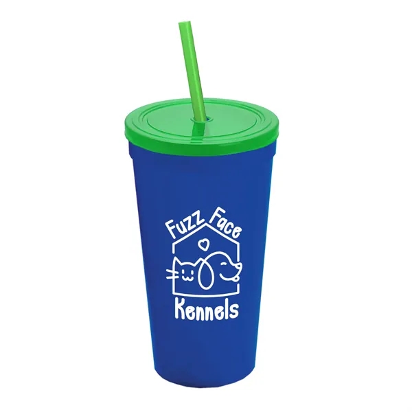 24 Oz. Stadium Cup With Straw And Lid... from ASI 40480 Koozie Group