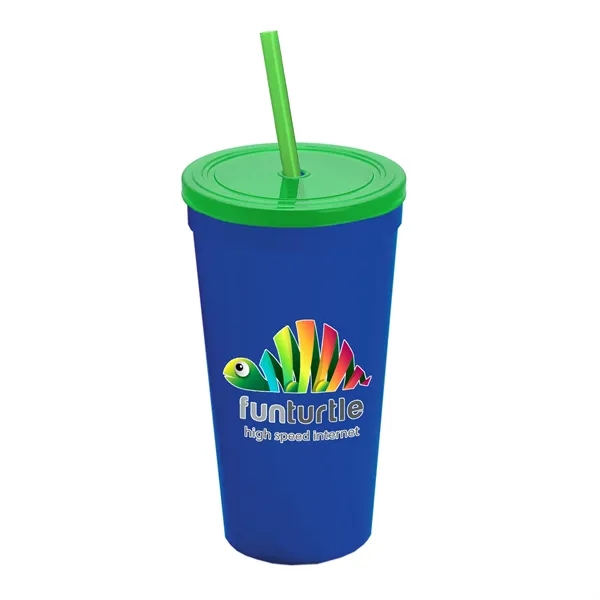 24 Oz. Stadium Cup With Straw And Lid... from ASI 40480 Koozie Group