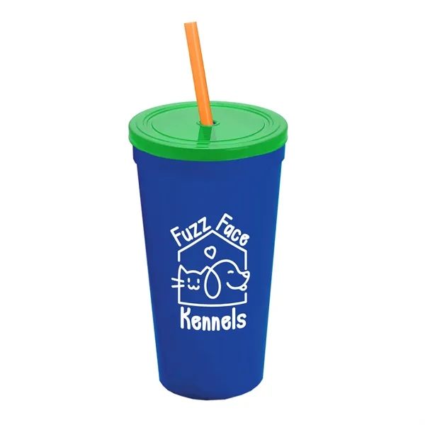24 Oz. Stadium Cup With Straw And Lid... from ASI 40480 Koozie Group