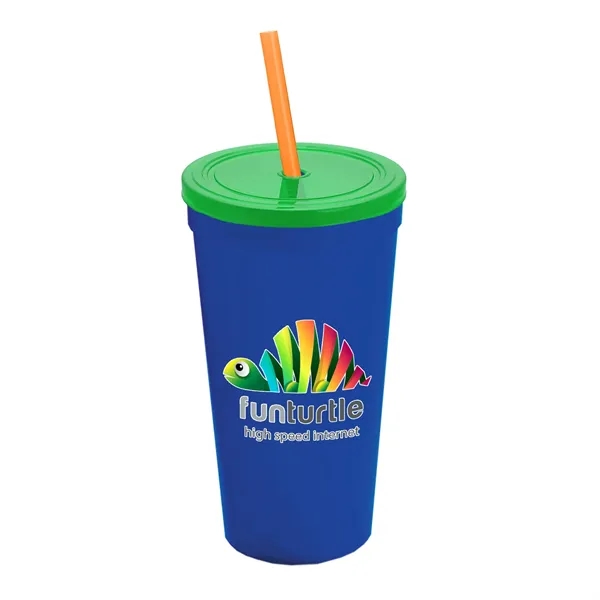 24 Oz. Stadium Cup With Straw And Lid... from ASI 40480 Koozie Group