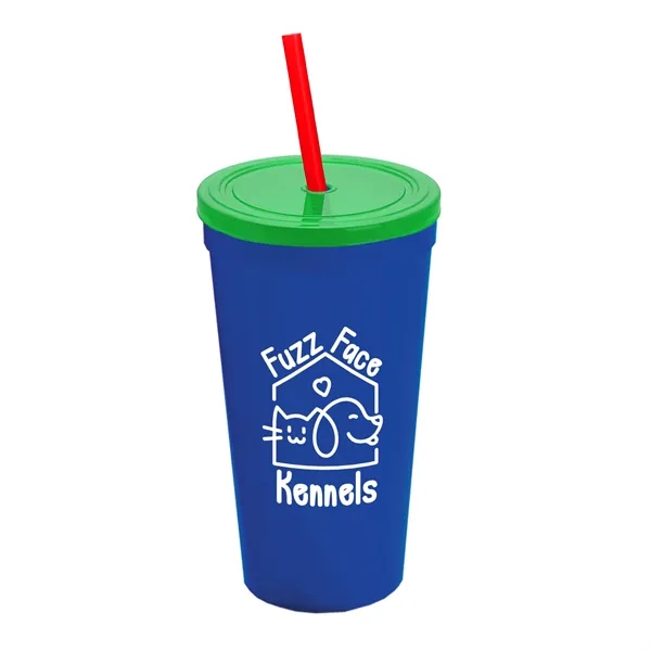 24 Oz. Stadium Cup With Straw And Lid... from ASI 40480 Koozie Group