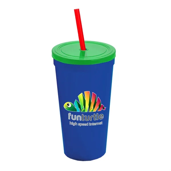 24 Oz. Stadium Cup With Straw And Lid... from ASI 40480 Koozie Group
