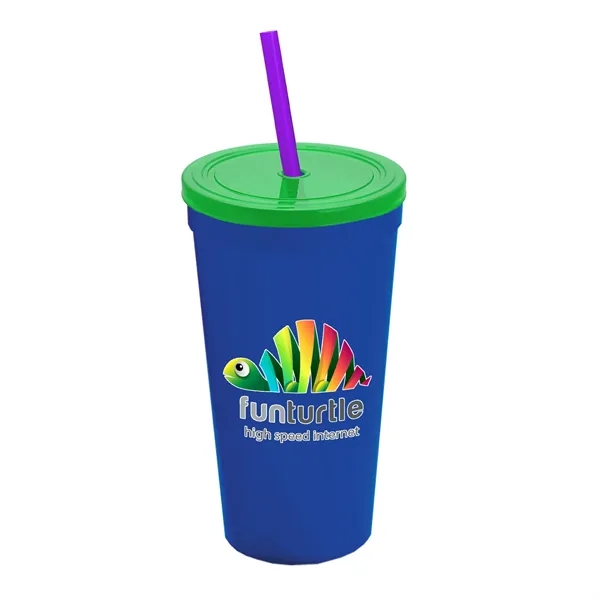 24 Oz. Stadium Cup With Straw And Lid... from ASI 40480 Koozie Group