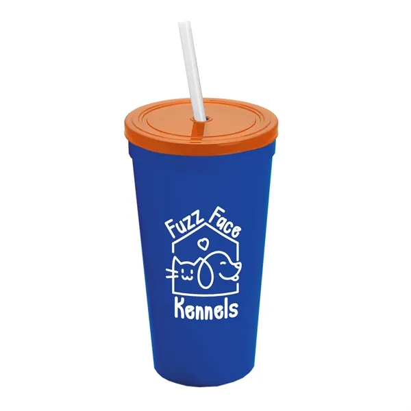 24 Oz. Stadium Cup With Straw And Lid... from ASI 40480 Koozie Group