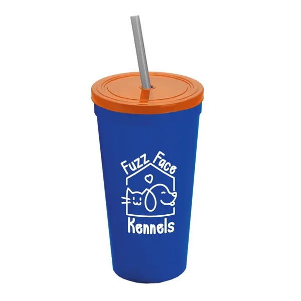 24 Oz. Stadium Cup With Straw And Lid... from ASI 40480 Koozie Group