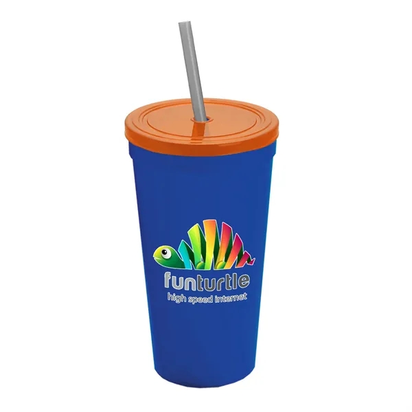 24 Oz. Stadium Cup With Straw And Lid... from ASI 40480 Koozie Group