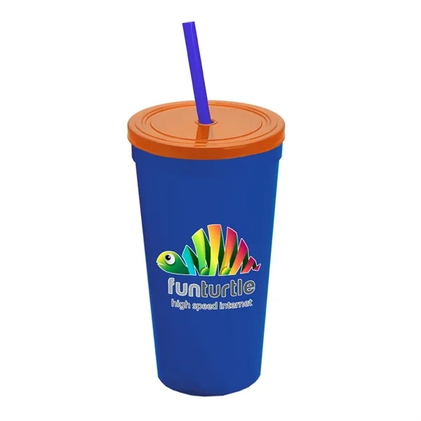 24 Oz. Stadium Cup With Straw And Lid... from ASI 40480 Koozie Group