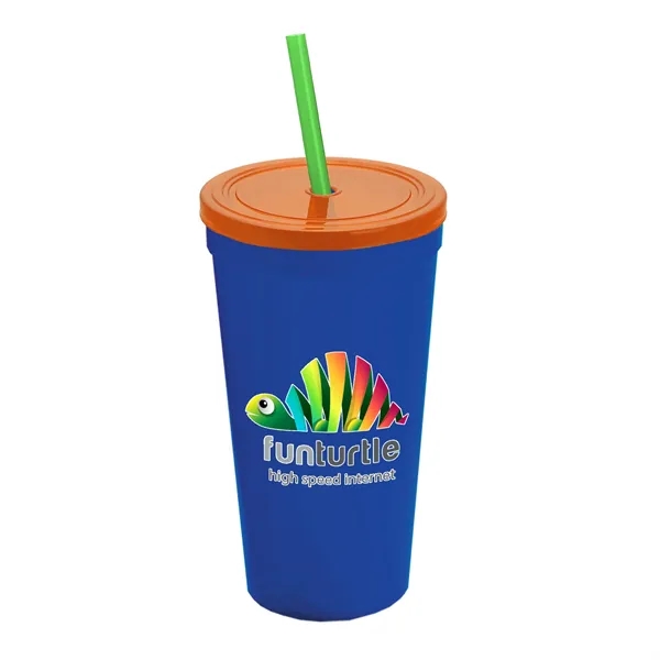 24 Oz. Stadium Cup With Straw And Lid... from ASI 40480 Koozie Group