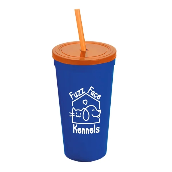 24 Oz. Stadium Cup With Straw And Lid... from ASI 40480 Koozie Group