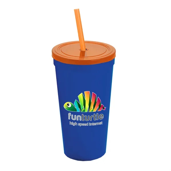 24 Oz. Stadium Cup With Straw And Lid... from ASI 40480 Koozie Group