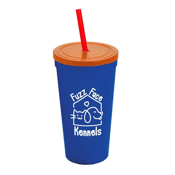 24 Oz. Stadium Cup With Straw And Lid... from ASI 40480 Koozie Group