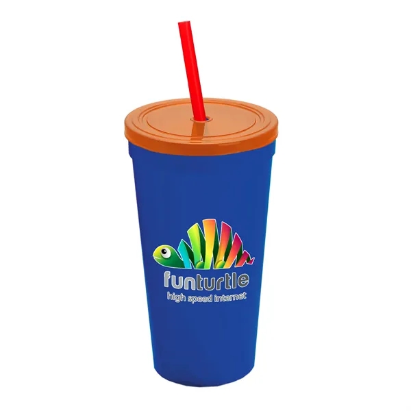 24 Oz. Stadium Cup With Straw And Lid... from ASI 40480 Koozie Group