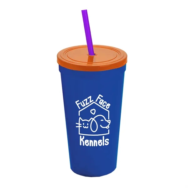 24 Oz. Stadium Cup With Straw And Lid... from ASI 40480 Koozie Group